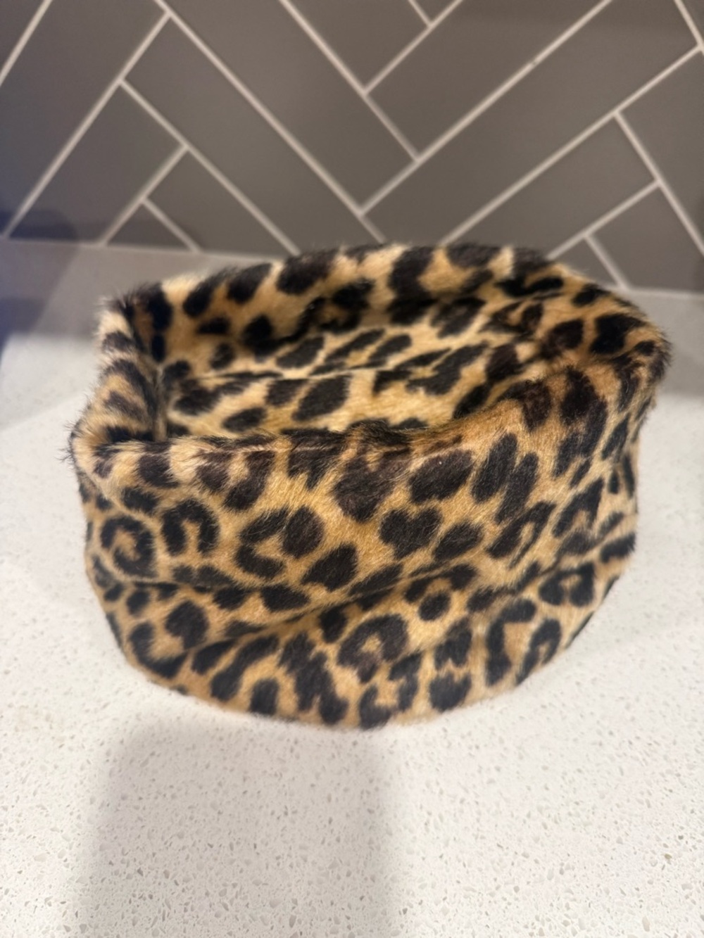 Leopard Fur Leopard Print Hat union vintage